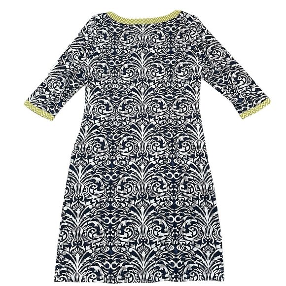 J. McLaughlin Catalina Cloth Dress Women's Size Large Front Keyhole Preppy - Picture 5 of 12